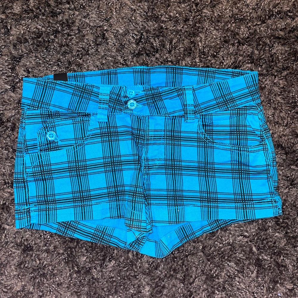 Royal Blue Checkered Shorts | Size 5